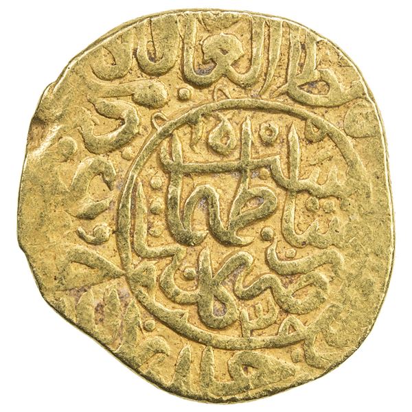 SAFAVID: Tahmasp I, 1524-1576, AV heavy ashrafi (3.89g), Kashan, AH938. VF