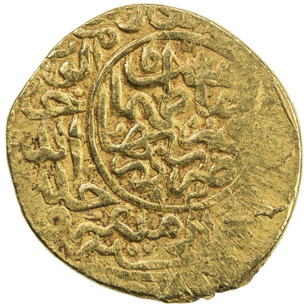 SAFAVID: Tahmasp I, 1524-1576, AV heavy ashrafi (3.85g), Qumm, AH93(8). VF