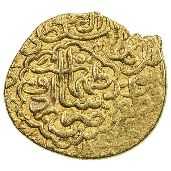 SAFAVID: Tahmasp I, 1524-1576, AV heavy ashrafi (3.88g), Urdu, ND. VF