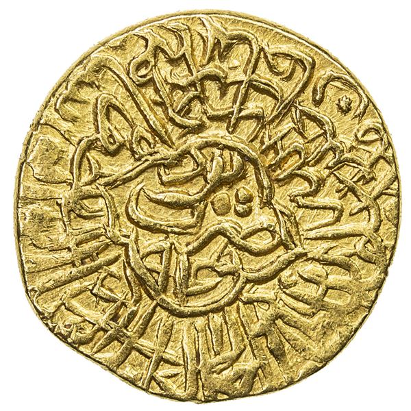 SAFAVID: Tahmasp I, 1524-1576, AV heavy 1/2 ashrafi (2.10g), Yazd, AH946. EF