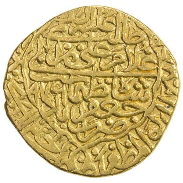 SAFAVID: Tahmasp I, 1524-1576, AV mithqal (4.62g), Ja'farabad, AH976. VF-EF