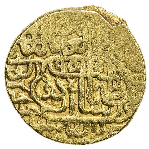 SAFAVID: Tahmasp I, 1524-1576, AV mithqal (4.64g), Urdu, AH955. VF