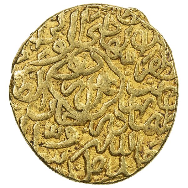 SAFAVID: Tahmasp I, 1524-1576, AV mithqal (4.65g), Urdu, ND. VF
