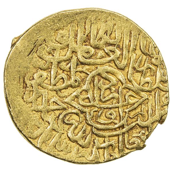 SAFAVID: Tahmasp I, 1524-1576, AV mithqal (4.66g), Urdu, ND. VF