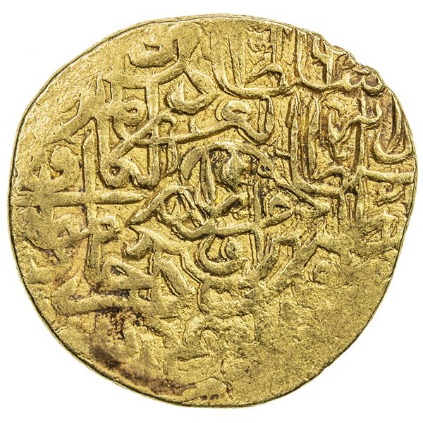 SAFAVID: Tahmasp I, 1524-1576, AV mithqal (4.66g), Urdu, ND. VF
