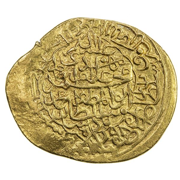 SAFAVID: Muhammad Khudabandah, 1578-1588, AV mithqal (4.65g), Isfahan, AH985. VF-EF