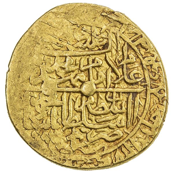 SAFAVID: Muhammad Khudabandah, 1578-1588, AV mithqal (4.62g), Shiraz, AH986. VF
