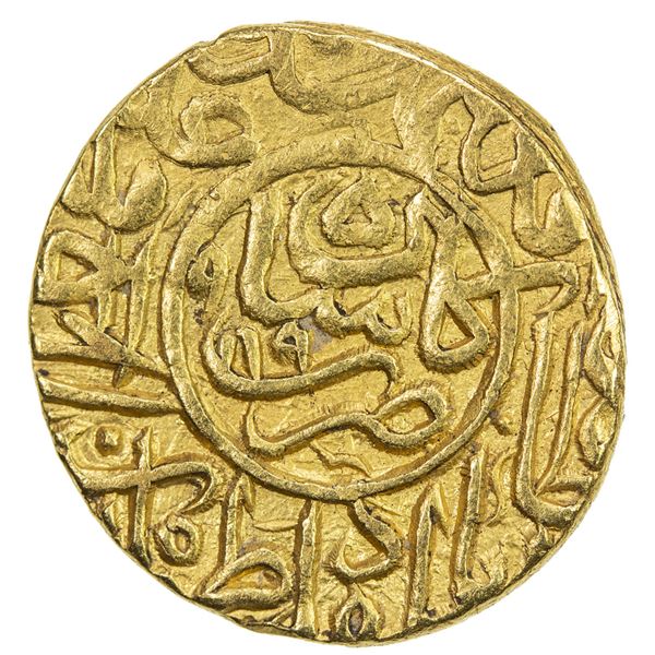 SAFAVID: Muhammad Khudabandah, 1578-1588, AV mithqal (4.64g), Kashan, AH989. EF