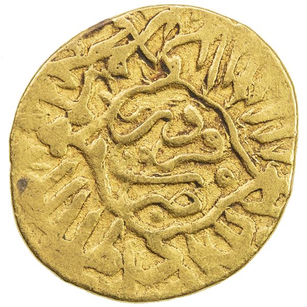 SAFAVID: Muhammad Khudabandah, 1578-1588, AV mithqal (4.62g), Qazwin, AH989. VF