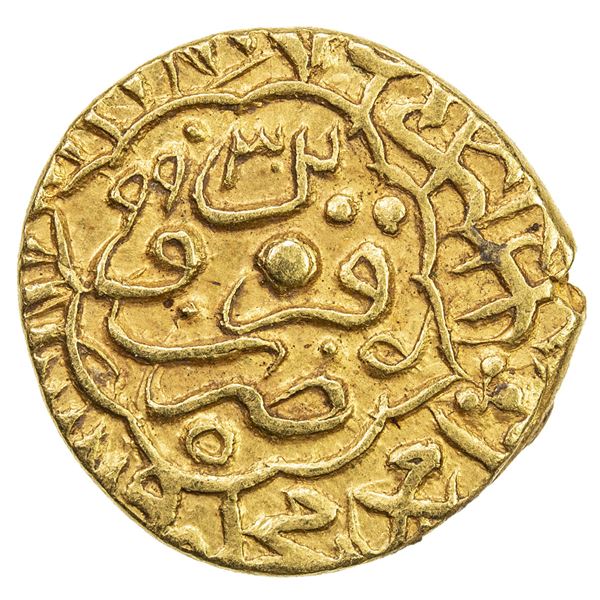 SAFAVID: Muhammad Khudabandah, 1578-1588, AV mithqal (4.61g), Qazwin, AH993. EF