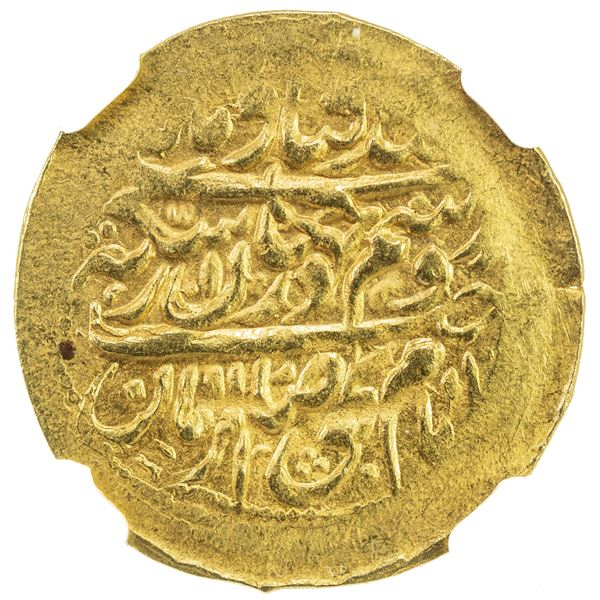 ZAND: 'Ali Murad Khan, 1781-1785, AV 1/4 mohur (2.70g), Yazd, AH1197. NGC MS62