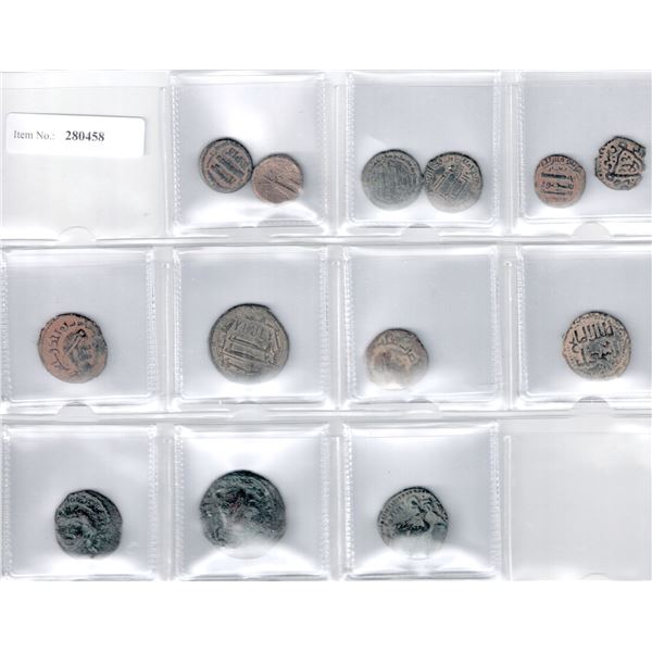 MEDIEVAL ISLAMIC: LOT of 13 copper coins