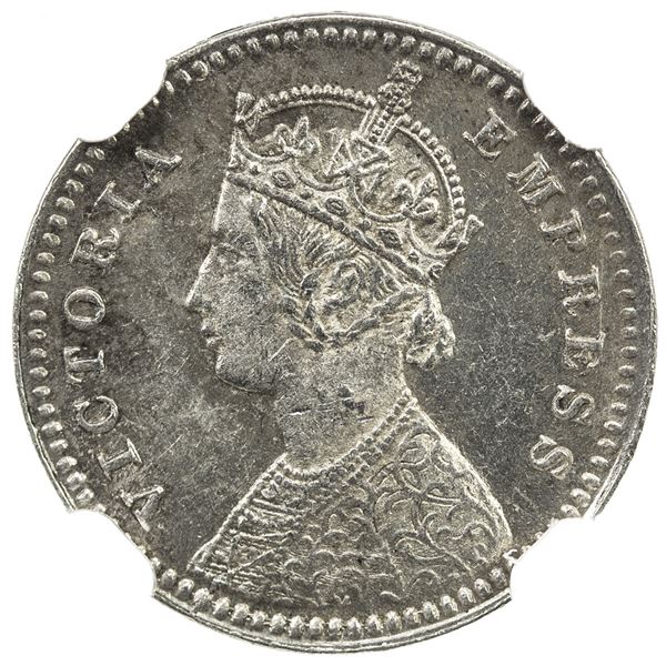 BRITISH INDIA: Victoria, Empress, 1876-1901, AR 2 annas, 1878(c)