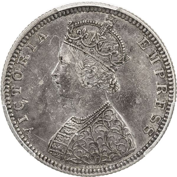 BRITISH INDIA: Victoria, Empress, 1876-1901, AR 1/2 rupee, 1882(b). NGC AU