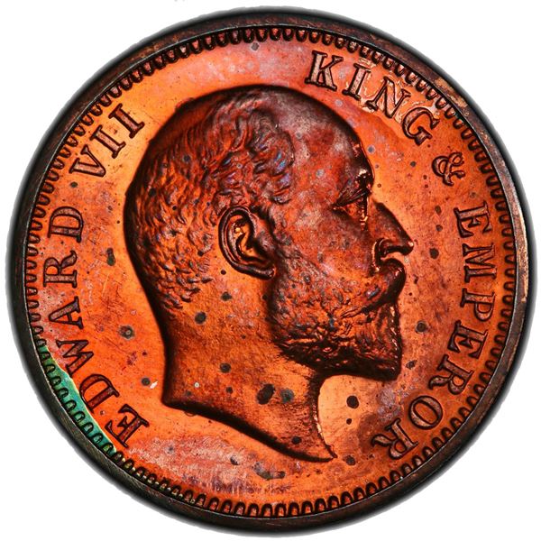 BRITISH INDIA: Edward VII, 1901-1910, AE 1/4 anna, 1904(c)