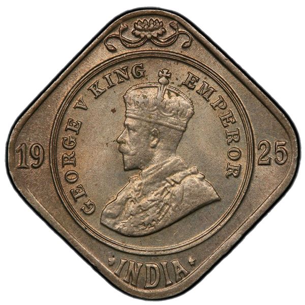 BRITISH INDIA: George V, 1910-1936, 2 annas, 1925(c). PCGS MS65