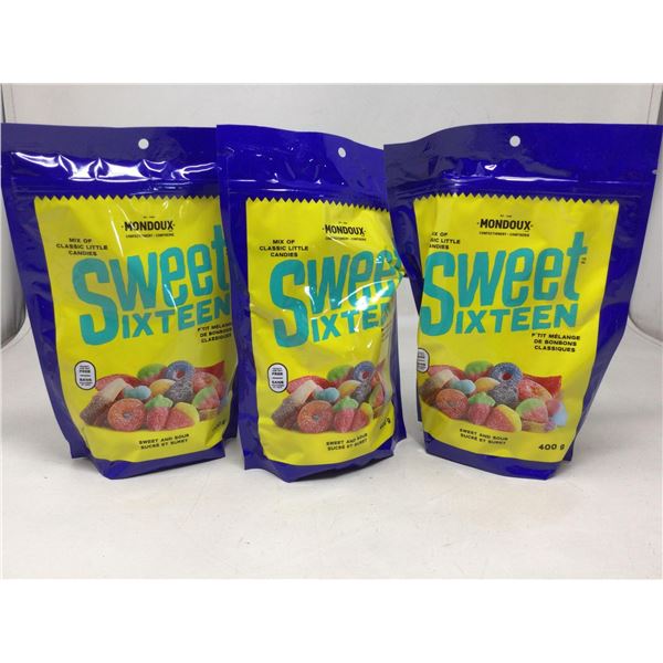 Sweet Sixteen Sweet and Sour Mixed Gummies (3 x 400g)