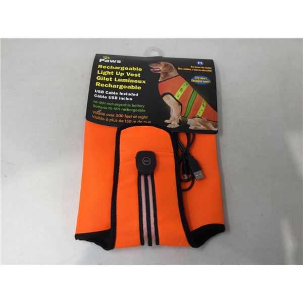 Paws Rechargeable Light up Vest-Medium