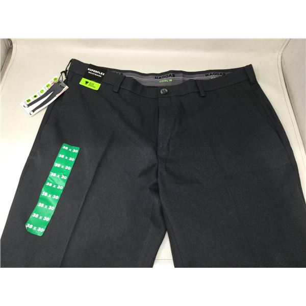 Haggar Straight Fit Pants with Shirt Gripper (38 x 30)