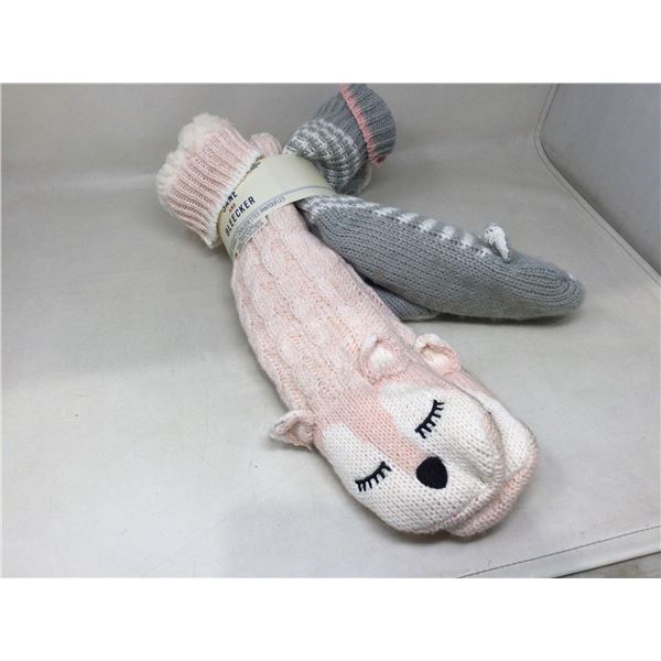 Jane and Bleecker Slipper Socks 2pk (size 4-10)