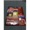 Image 1 : Avery White Square Labels for Laser inkjet printers