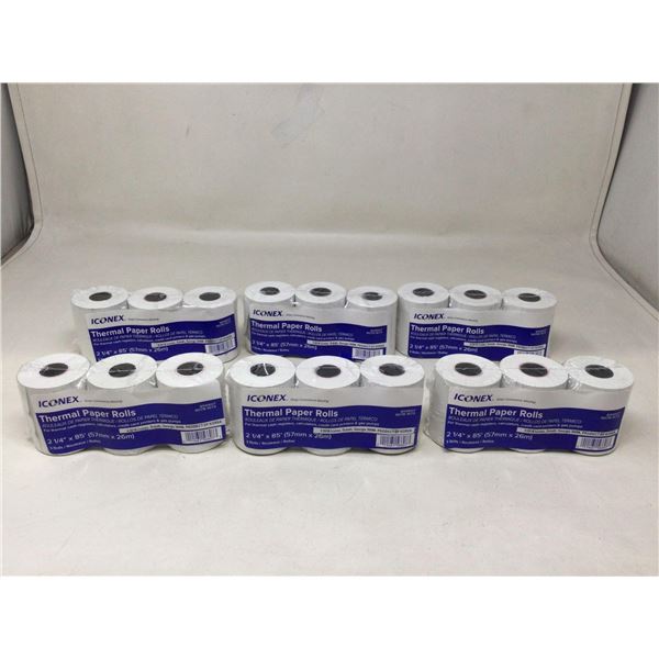 Iconex Thermal Paper Rolls (6- 57mm x 26m)