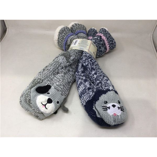 Jane and Bleecker Slipper Socks 2pk (4-10 shoe size)