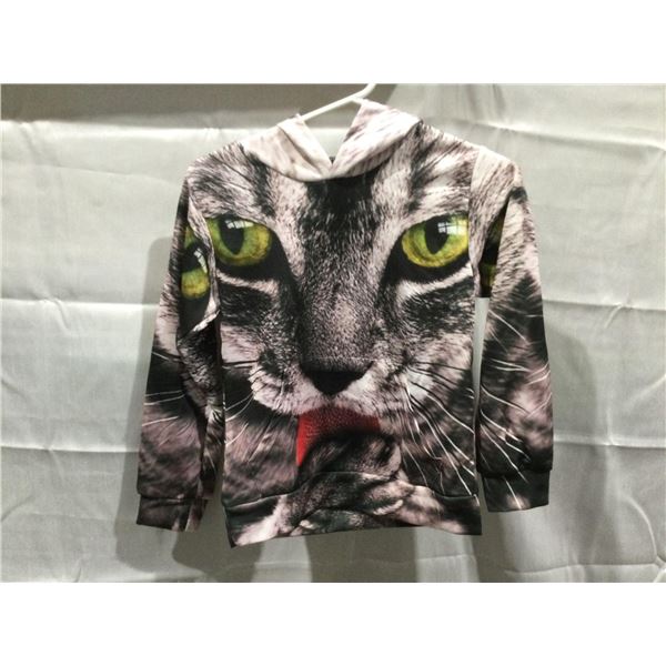 Graphic Hoodie- size 130 (Cat)