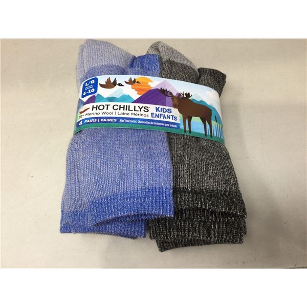 Hot Chillys Kids Merino wool Socks (L 4-10)
