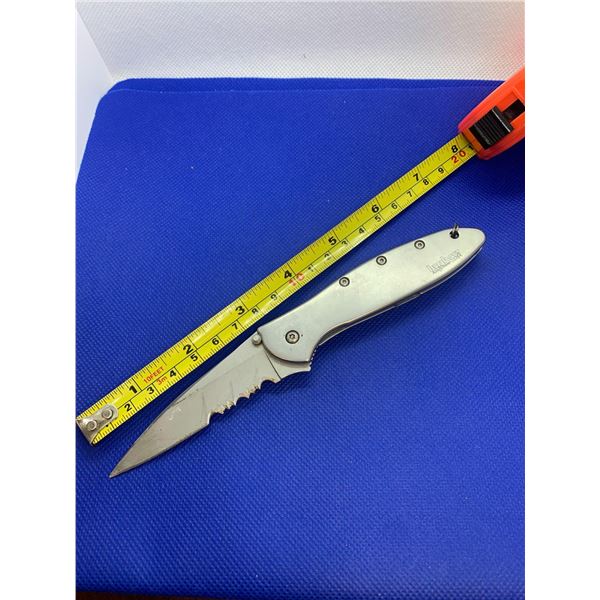 Kershaw folding pocket knife with clip.