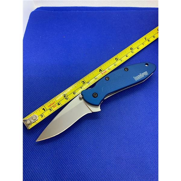 Kershaw folding pocket knife with clip.
