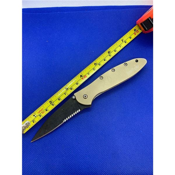 Kershaw folding pocket knife with clip.