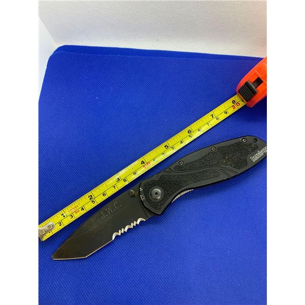 Kershaw folding pocket knife with clip.