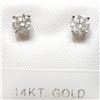 Image 3 : 14K White Gold 2 Diamond(0.5ct) Studs, 2 Basket Set Diamonds(G-H, I1-I2) Earrings (~weight 0.57g), M