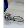 Image 1 : Tiffany Style Ladies Solitaire Engagement ring and Wedding  band set size 8