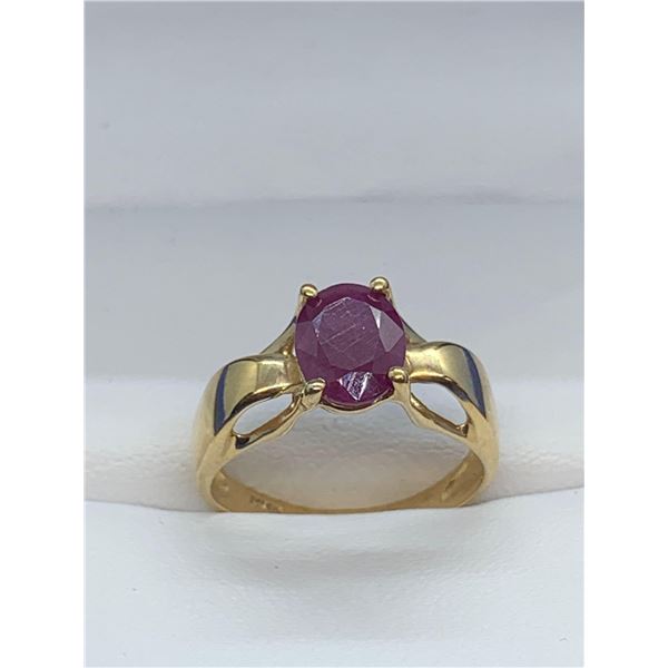 Natural Ruby (1.46ct) Ring (~weight 3.25gm), Appraisal Certificate Value $4,900.00
