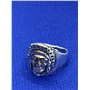 Image 1 : Gents Native Silver bikers Ring - size 9