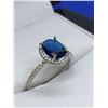 Image 2 : Ladies Stunning Ovl Cut Topaz Solitaire Size 8 Gemstone Ring