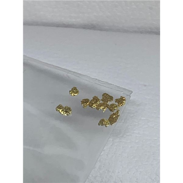 10 pcs Alaska Natural Gold -  0.5-1mm Placer Gold