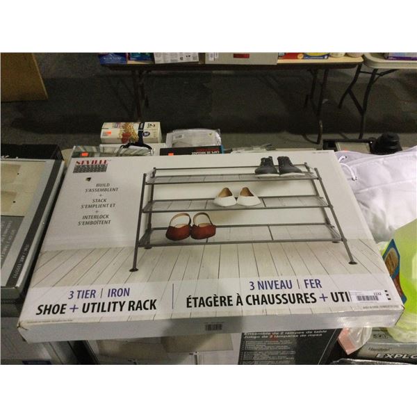 Seville Classics 3-Tier Shoe Utility Rack