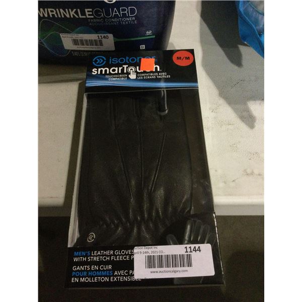 Isotoner Mens Smartouch Stretch Leather Gloves - M/M