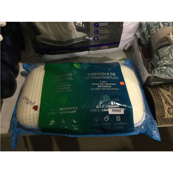Climate Control 2-in-1 Reversible Memory Foam Pillow