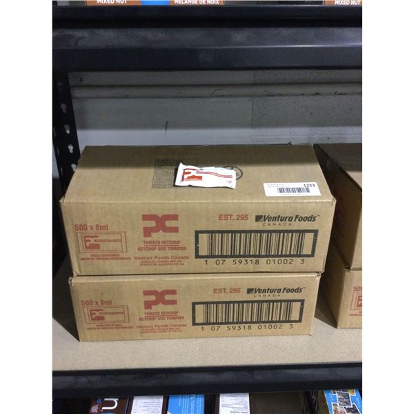 Case of Single Serve Tomato Ketchup (500 x 8mL) Lot of 2