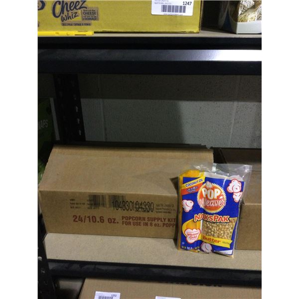 Case of Pop Weaver Popcorn Portion Pack with Coconut Oil (24 x 300g)