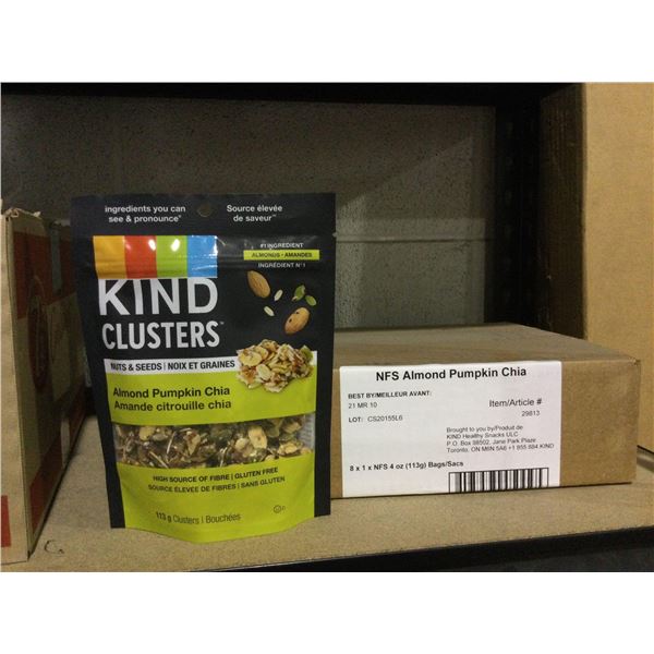 Case of Kind Almond Pumpkin Chia Clusters (8 x 113g)