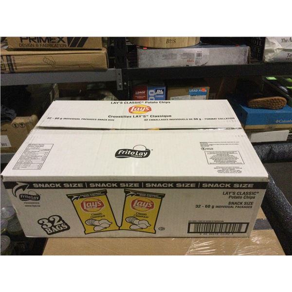 Case of Lays Classic Potato Chips (32 x 60g)