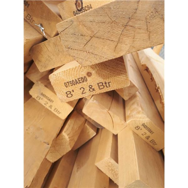 Pallet of 8 x 2 Lumber (~Approx 100 Pieces)