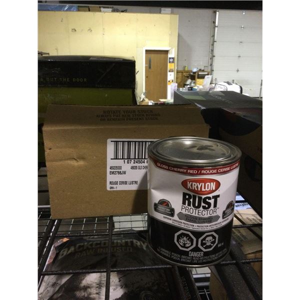 Case of Krylon Rust Protector Gloss Cherry Red Enamel (2 x 946mL)