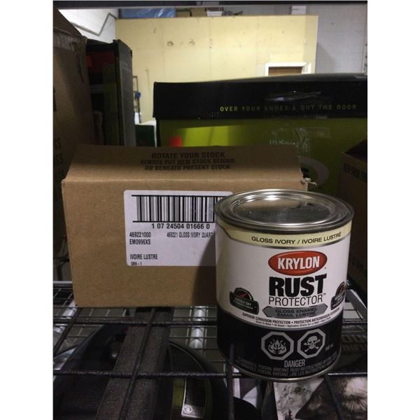 Case of Krylon Rust Protector Gloss Ivory Enamel (2 x 946mL)
