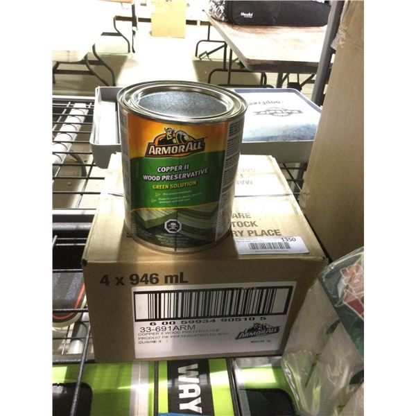 Case of Armor All Copper II Wood Preservative Green Solution (4 x 946mL)